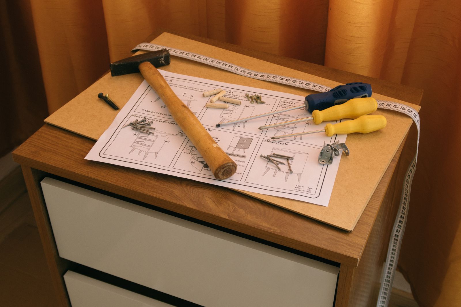 Furniture assembly tools and instructions