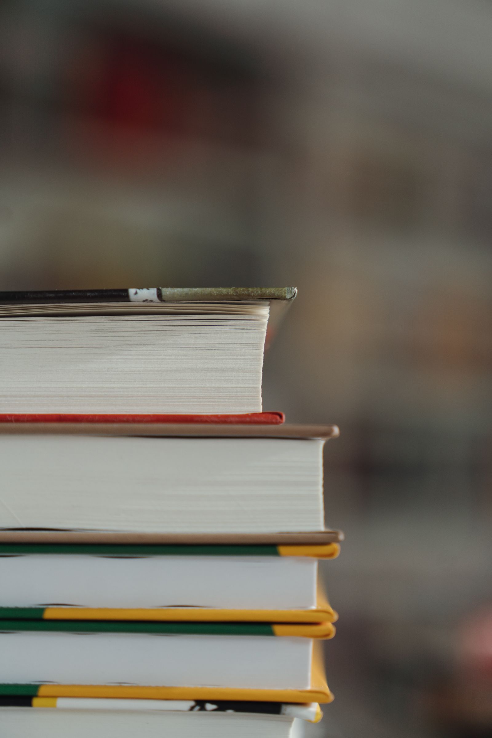 Stack of hardbound books