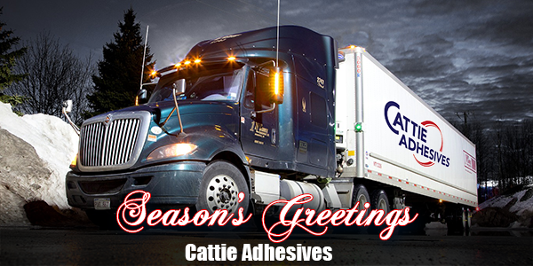 Cattie Adhesives 18-wheeler holiday Season's Greetings