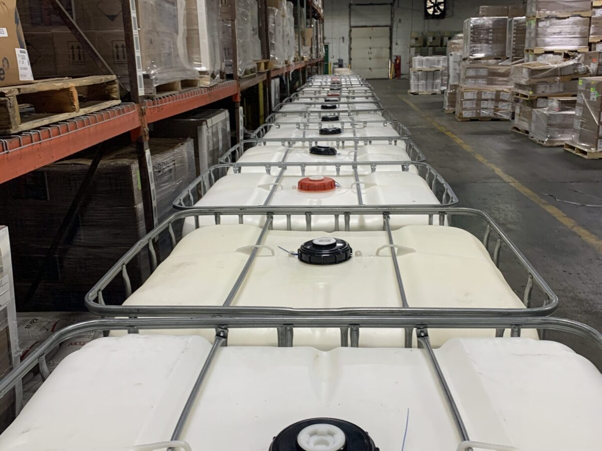 IBC totes in the Cattie plant